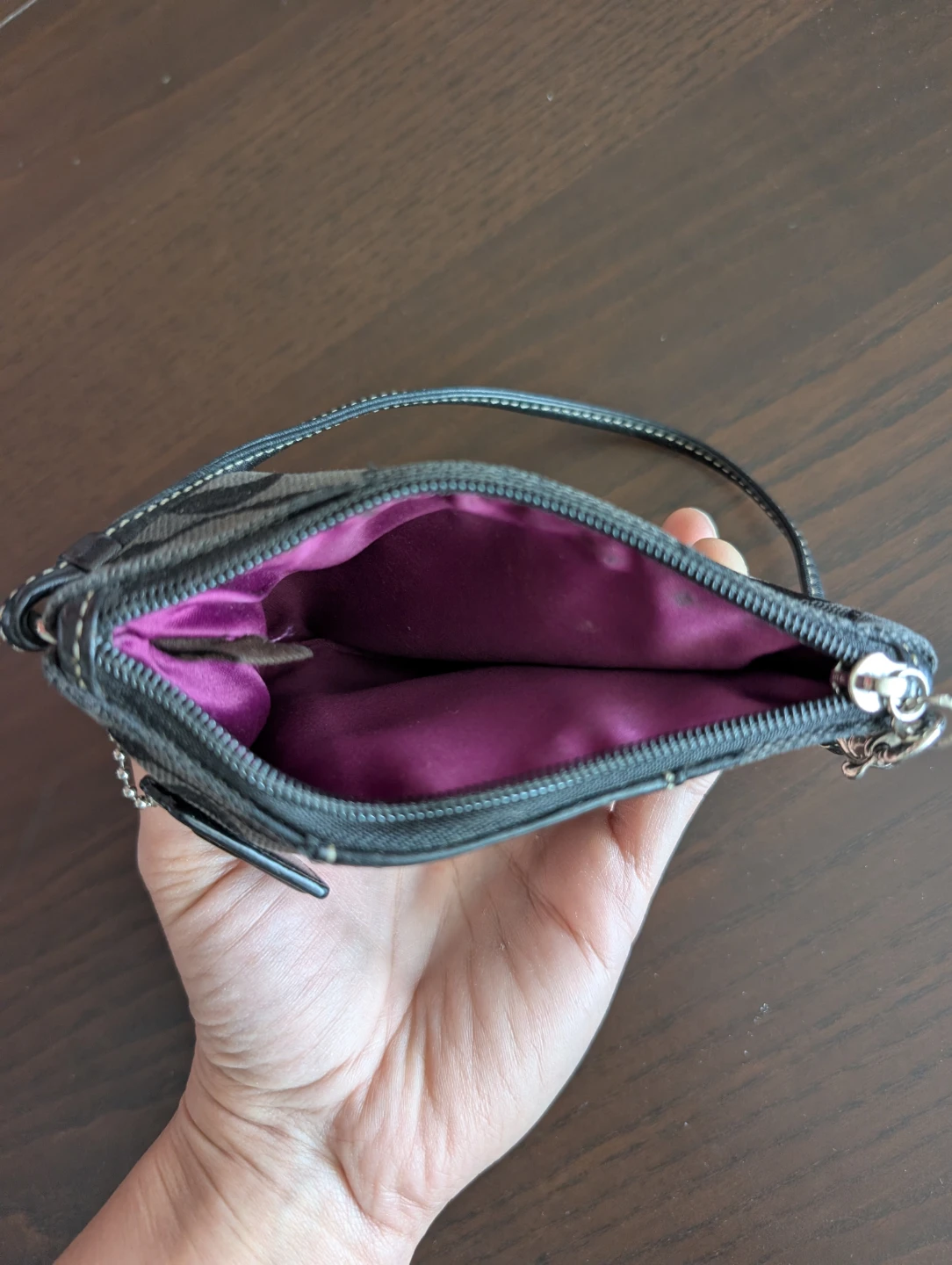 Coach Leather Canvas Wristlet - photo 3