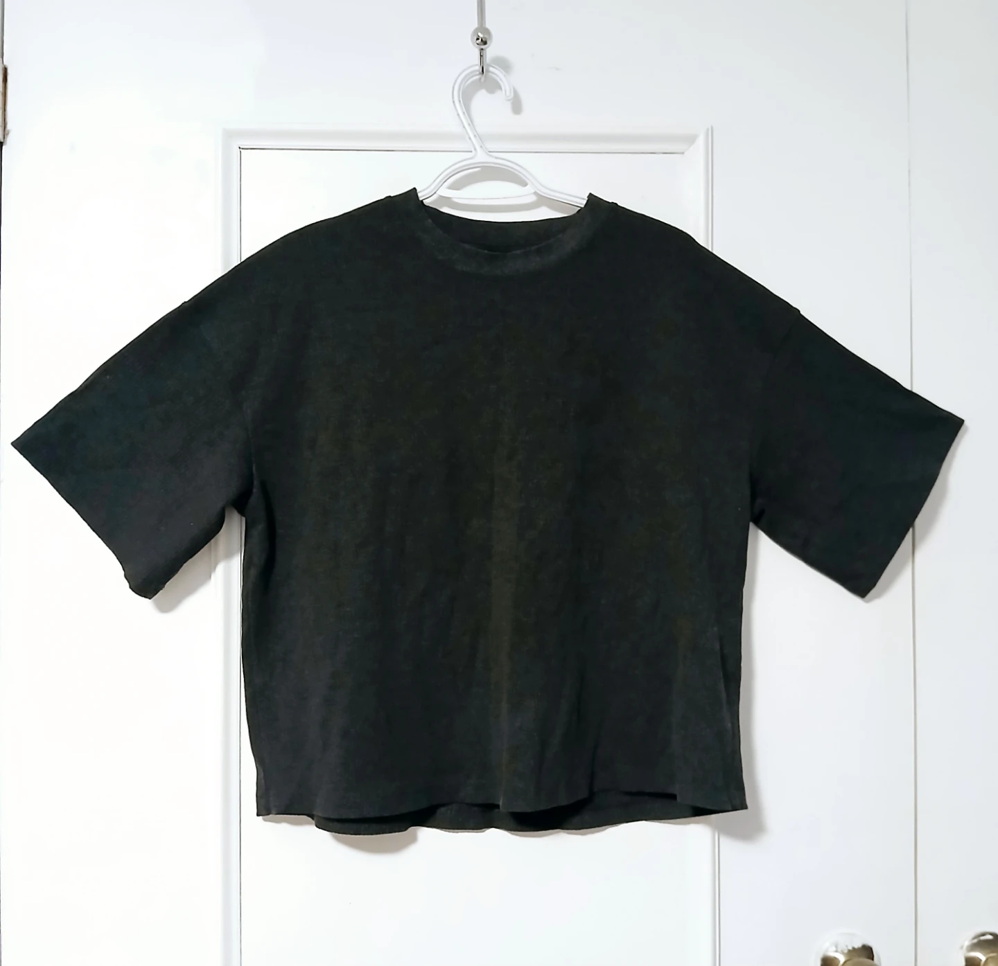 Women Medium H&M Black Ribbed Black Top