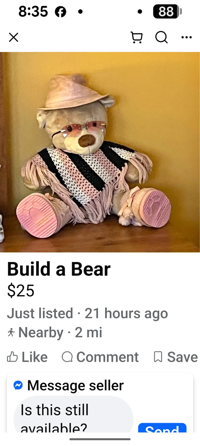 Build a Bear Stuffed Animal with Accessories