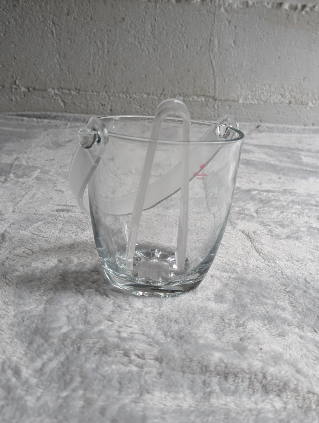 Pasabahce Glass Ice Bucket with Tongs - photo 4