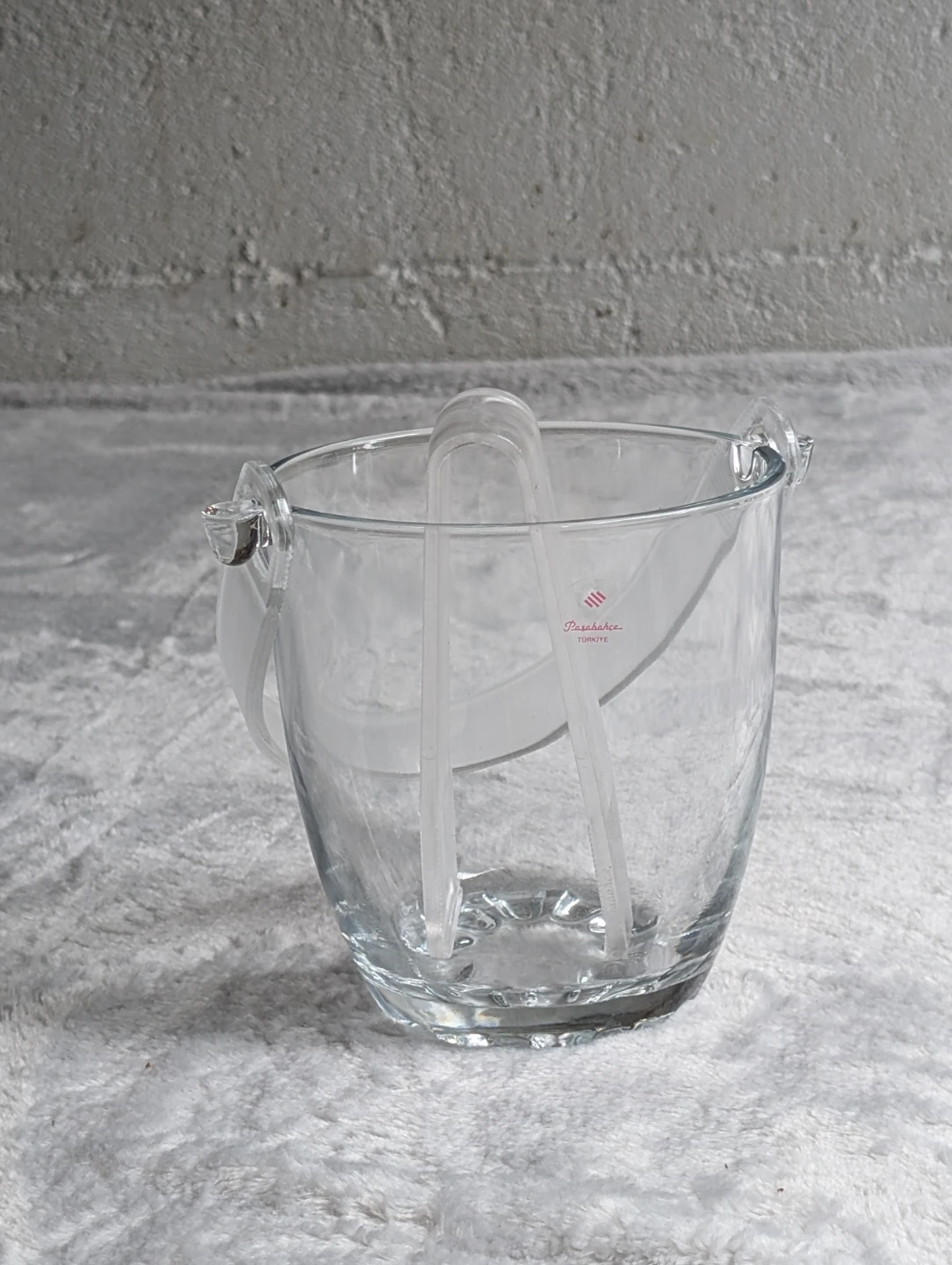 Pasabahce Glass Ice Bucket with Tongs - photo 5