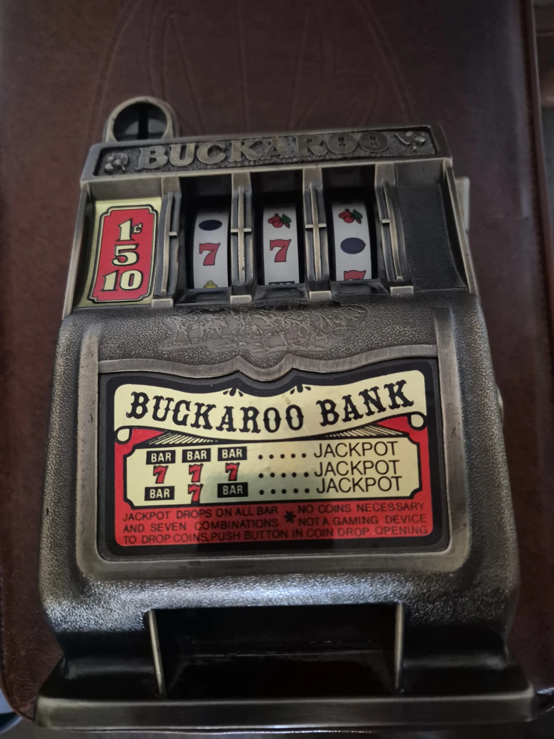 Buckaroo Bank Slot Machine Coin Bank