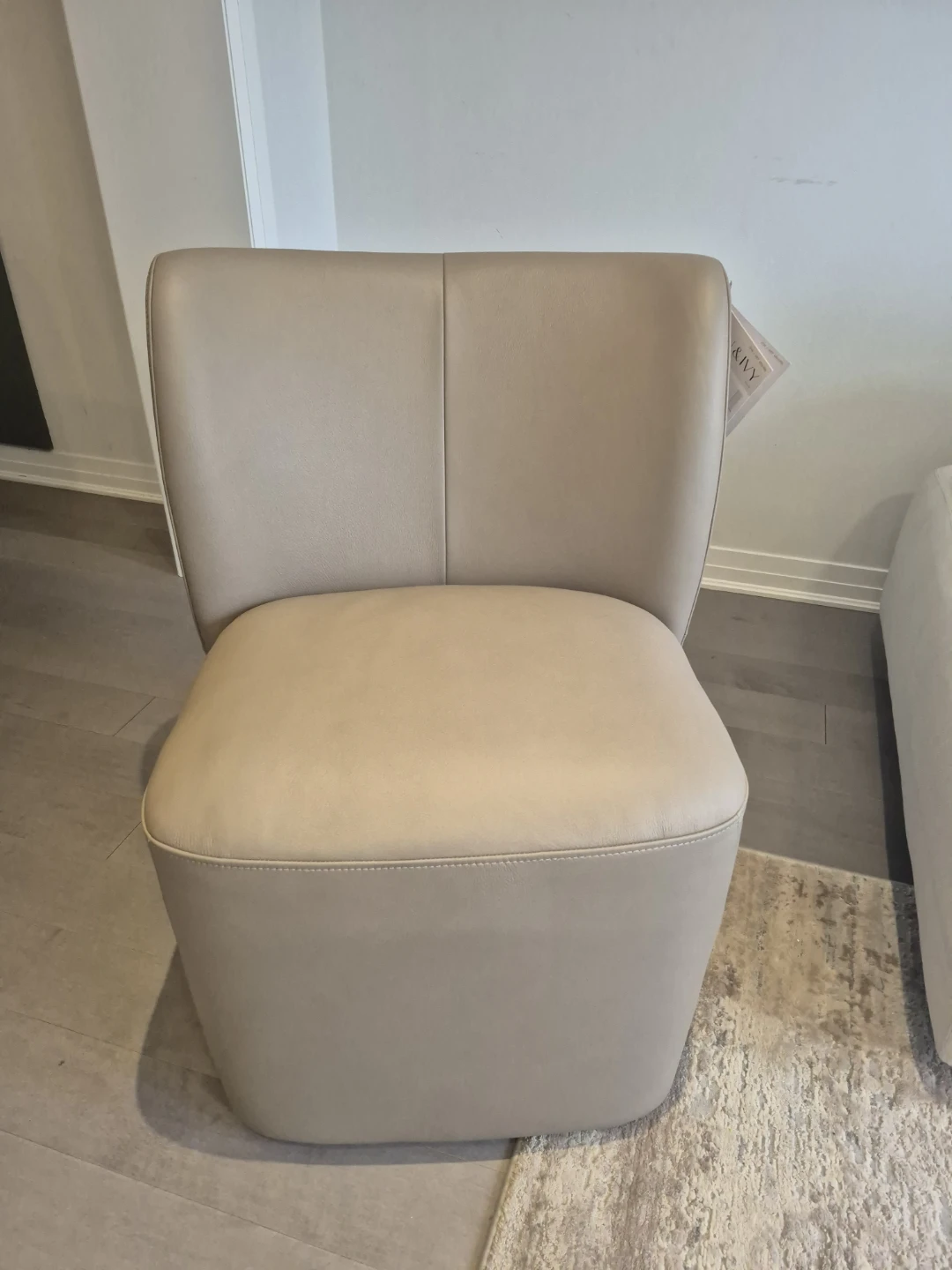 Aiden & Ivy Blair Leather Armless Accent Chair