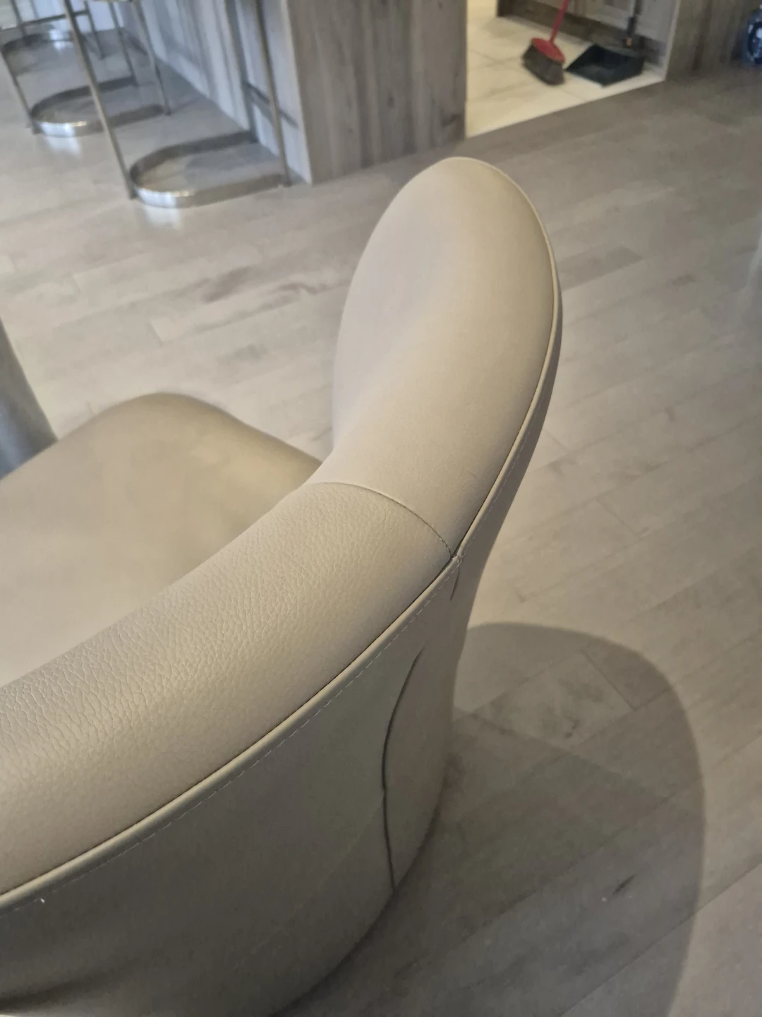 Aiden & Ivy Blair Leather Armless Accent Chair - photo 3