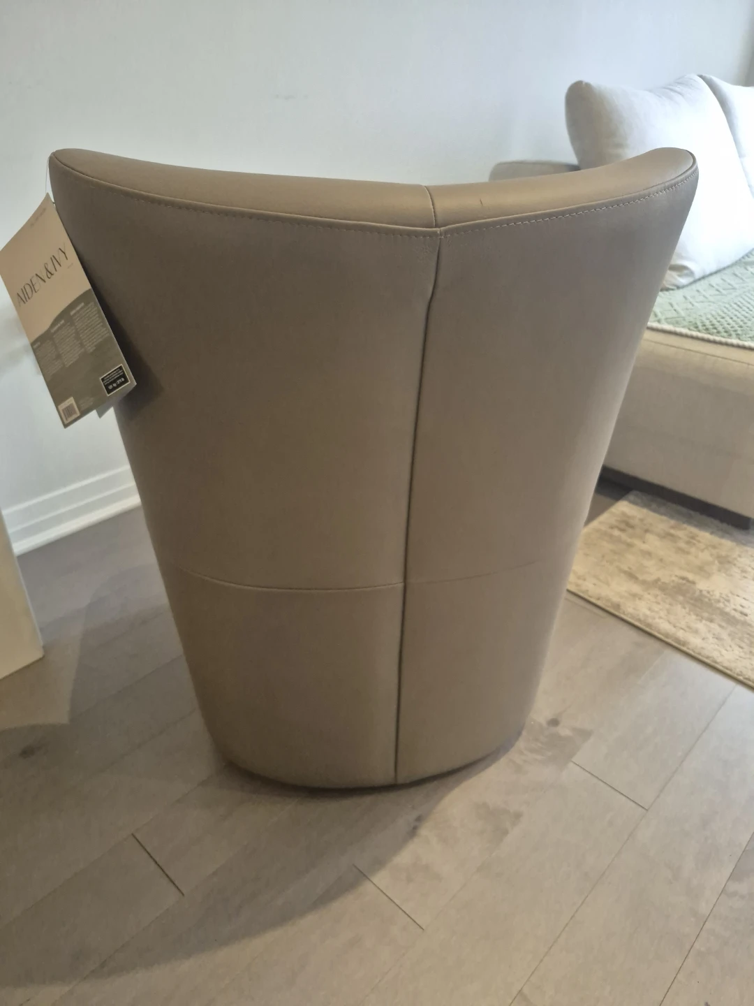 Aiden & Ivy Blair Leather Armless Accent Chair - photo 4