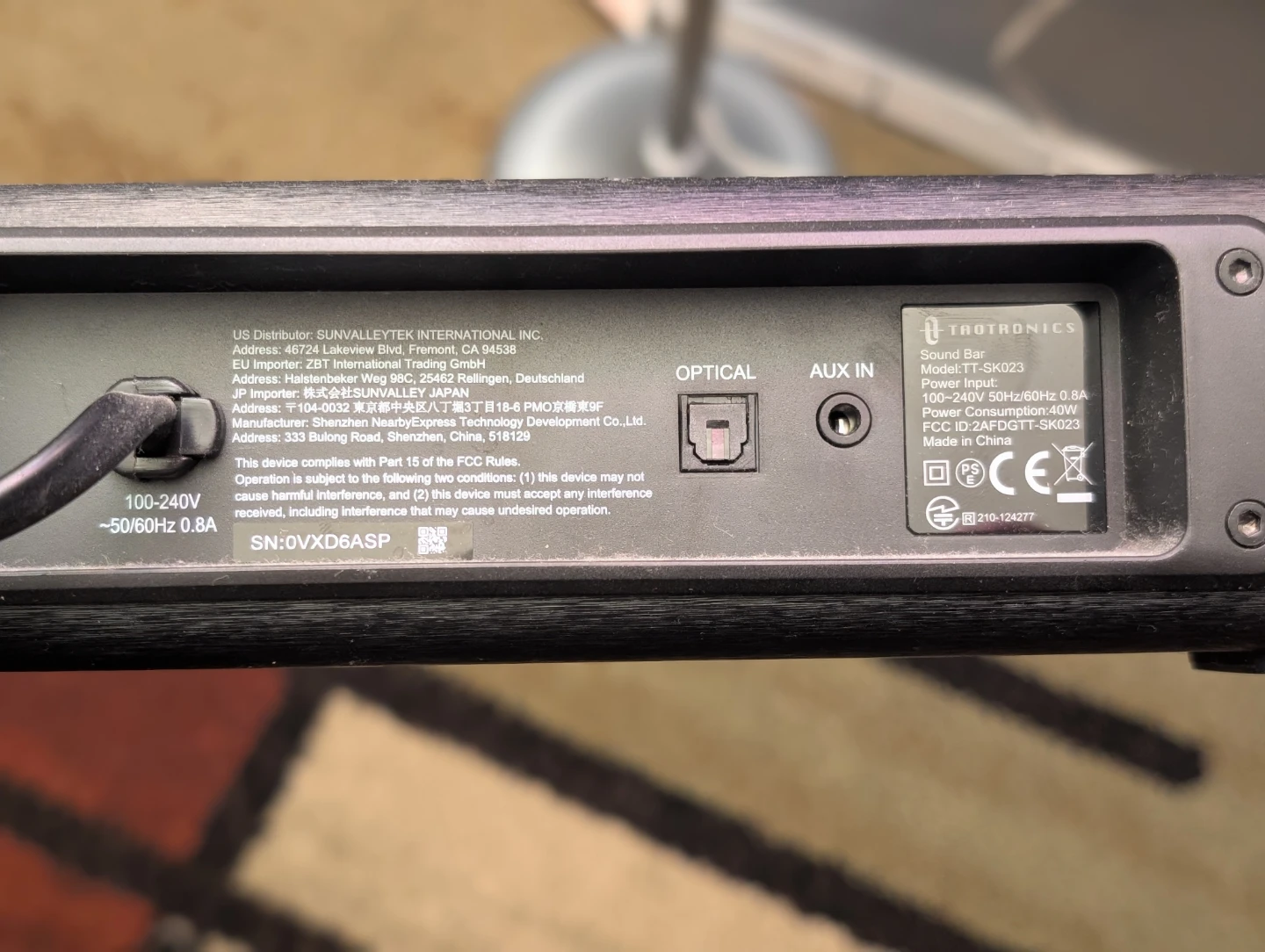 TaoTronics TT-SK023 Sound Bar - photo 3