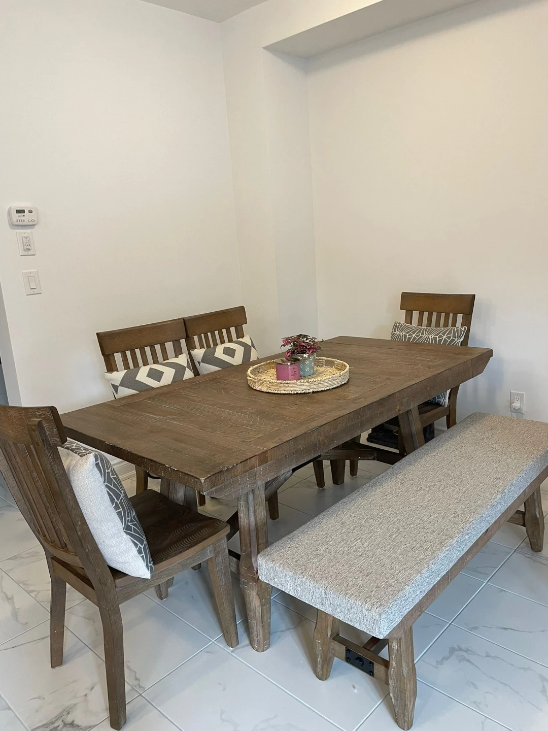 Beautiful Rustic Wooden Dining Table Set (3yr warranty)