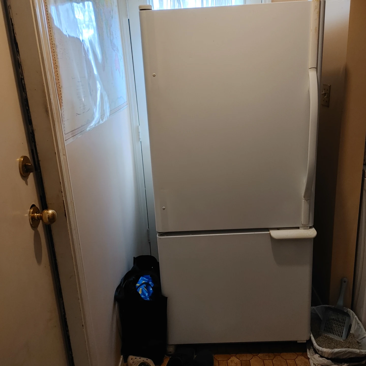 White Upright Refrigerator