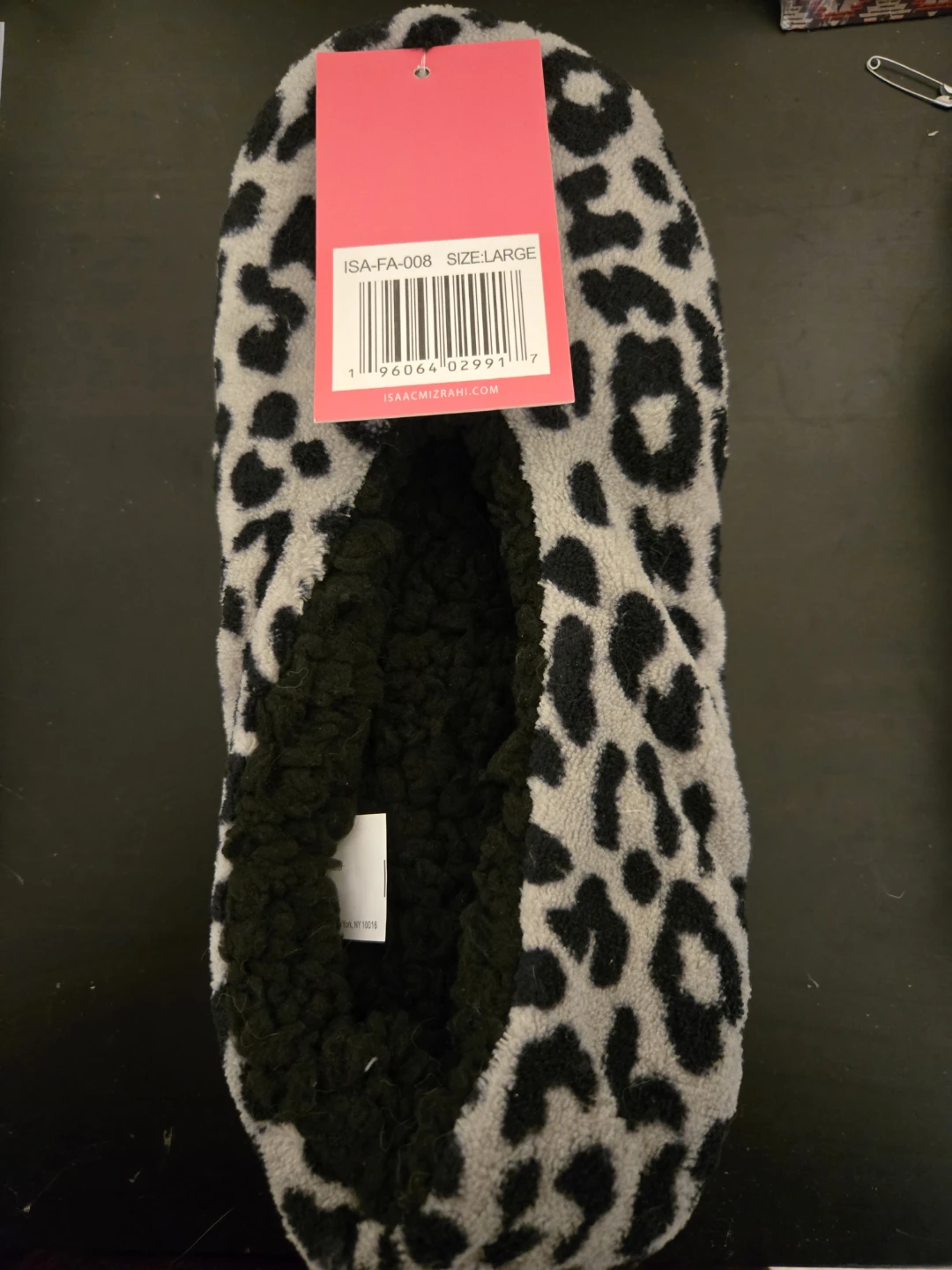 Isaac Mizrahi Leopard Print Fuzzy Slippers Size Large - photo 2