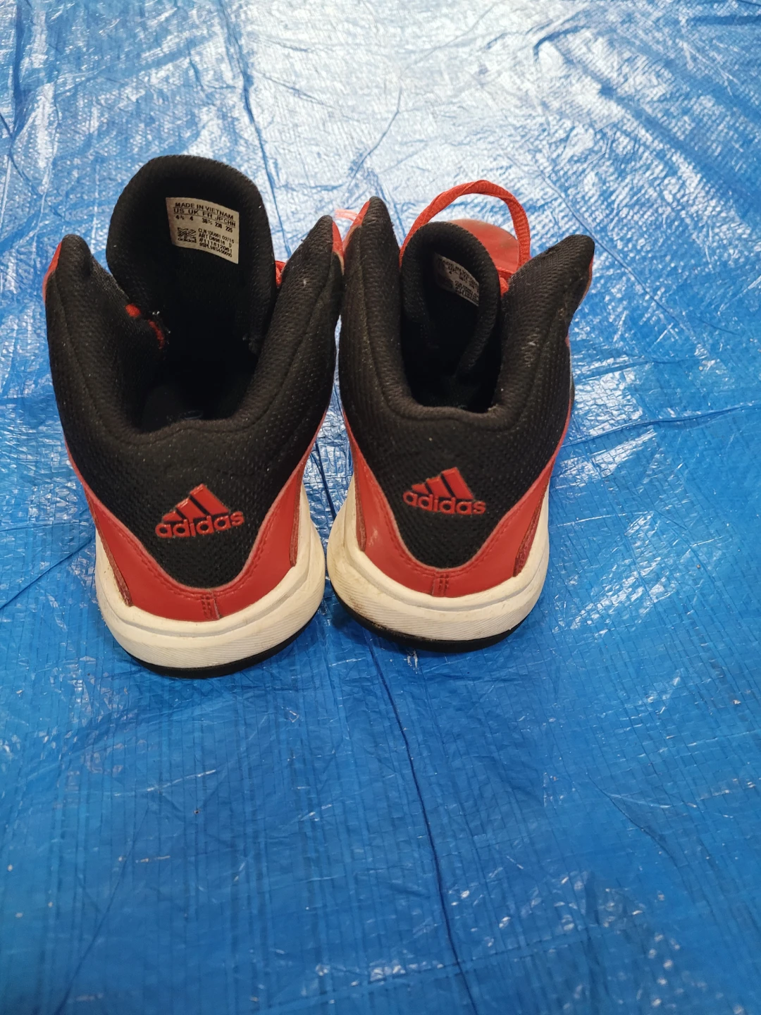 Adidas Red & Black High-Top Shoes - photo 2