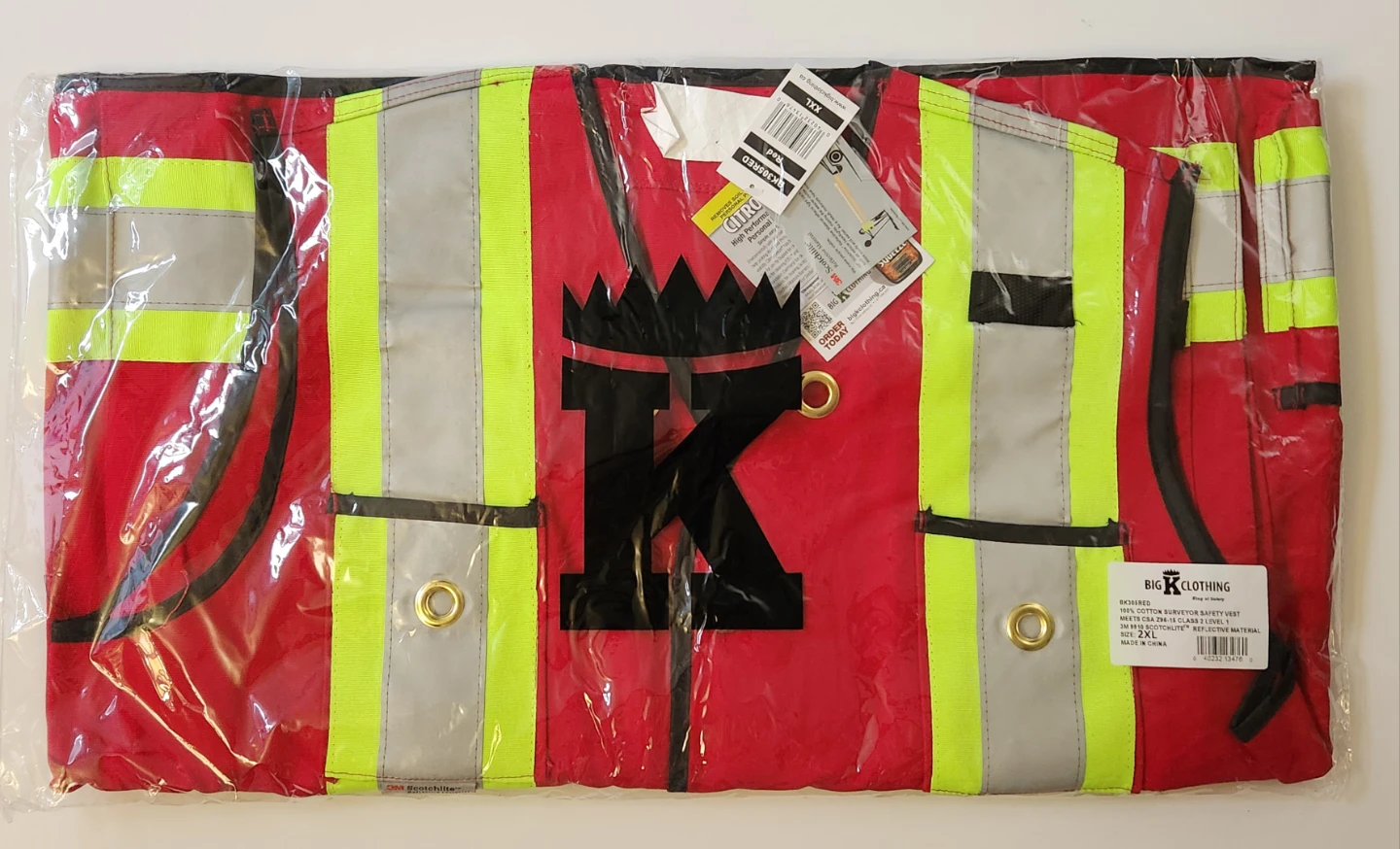 Surveyor Safety Vest (XXL) Red