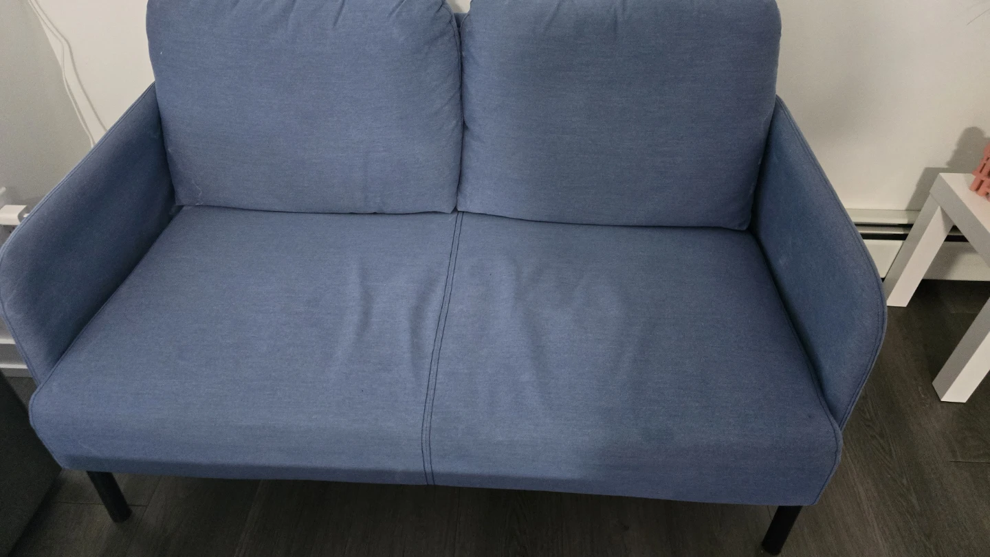 Blue 2-seater loveseat sofa