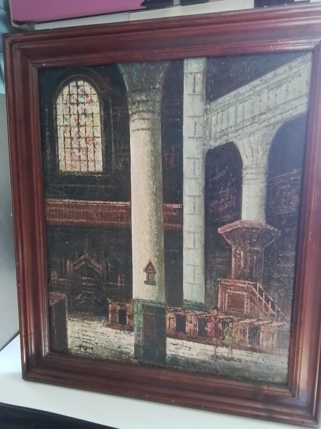 Gothic St. Mary's Church Impasto Oil on Canvas by Reyer - photo 4