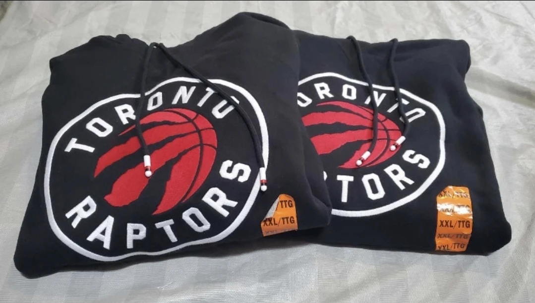 2 New Toronto Raptors embroidered hoodies sz XXL
