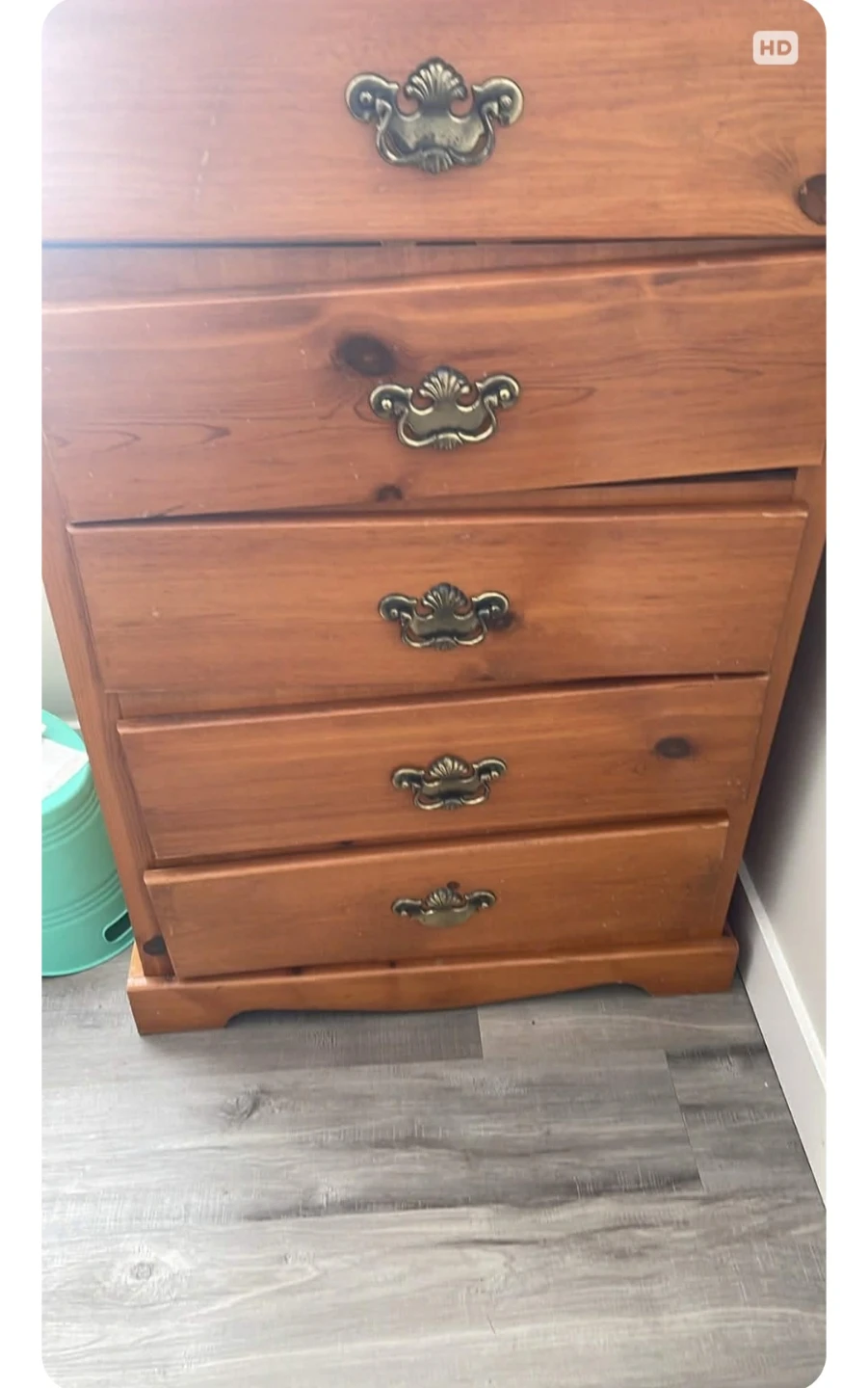 Wooden Dresser with 5 Drawers - photo 3