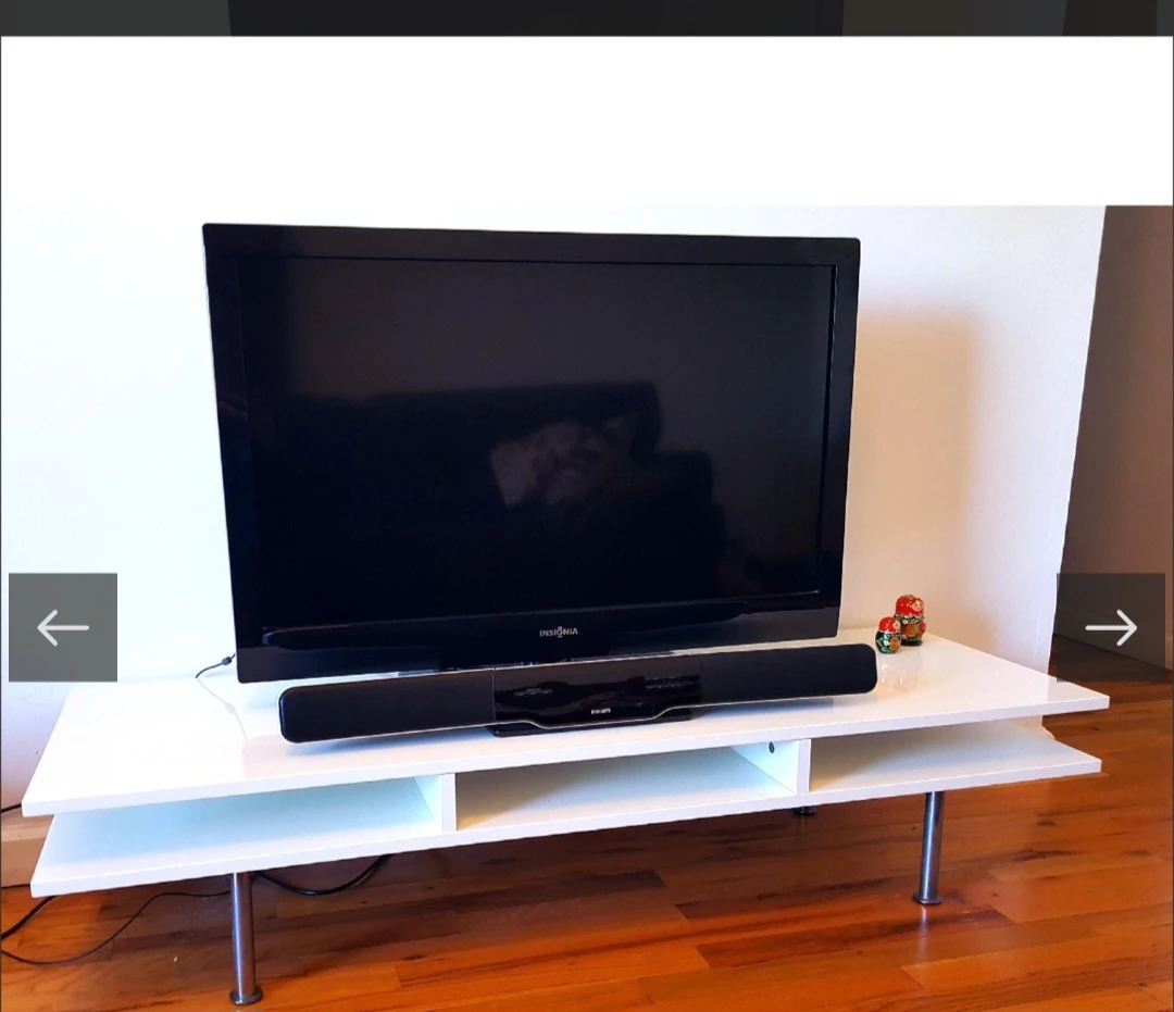 Ikea Tofteryd TV Bench - Glossy White