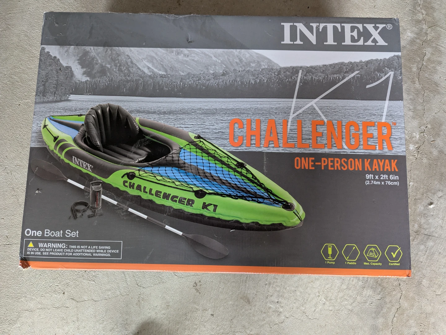 Intex Challenger K1 One-Person Kayak Set