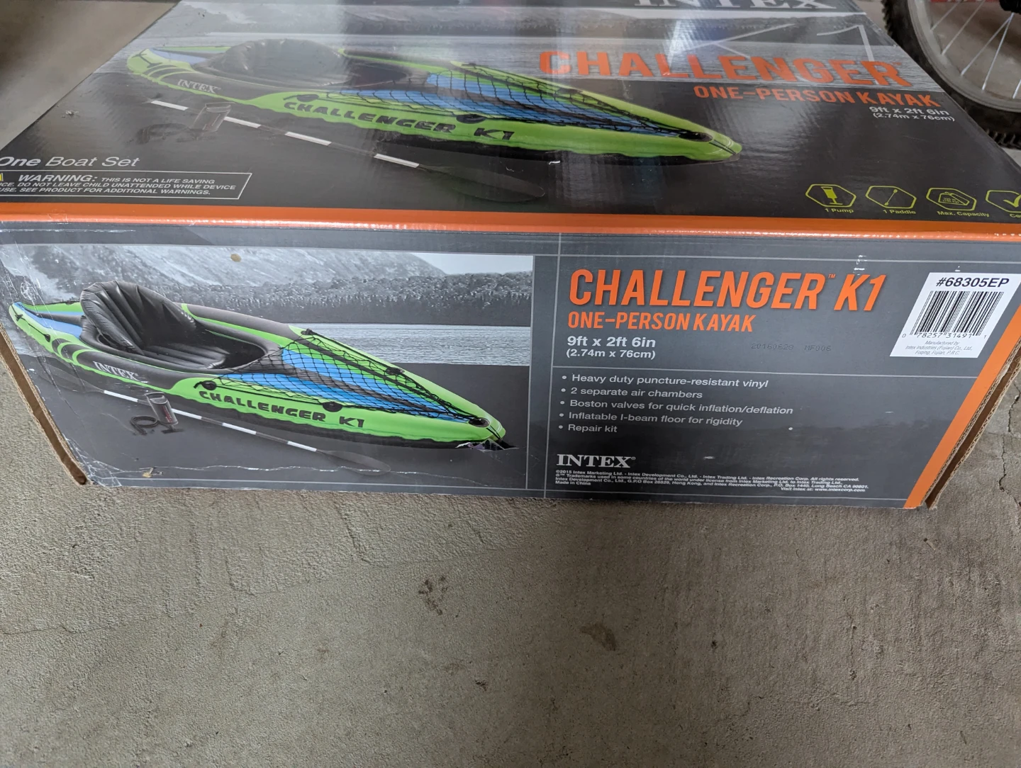 Intex Challenger K1 One-Person Kayak Set - photo 2