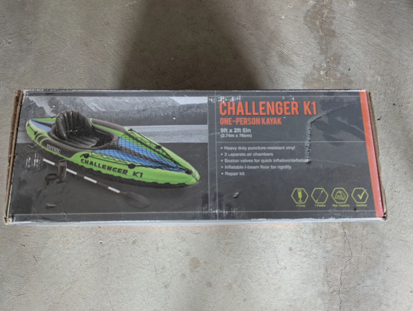 Intex Challenger K1 One-Person Kayak Set - photo 3