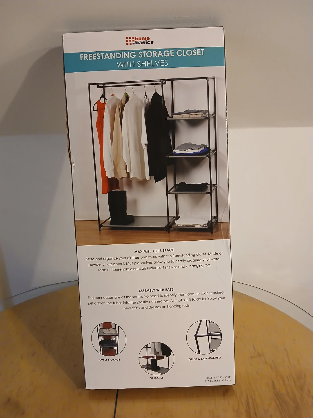 Home Basics Freestanding Storage Closet with Shelves