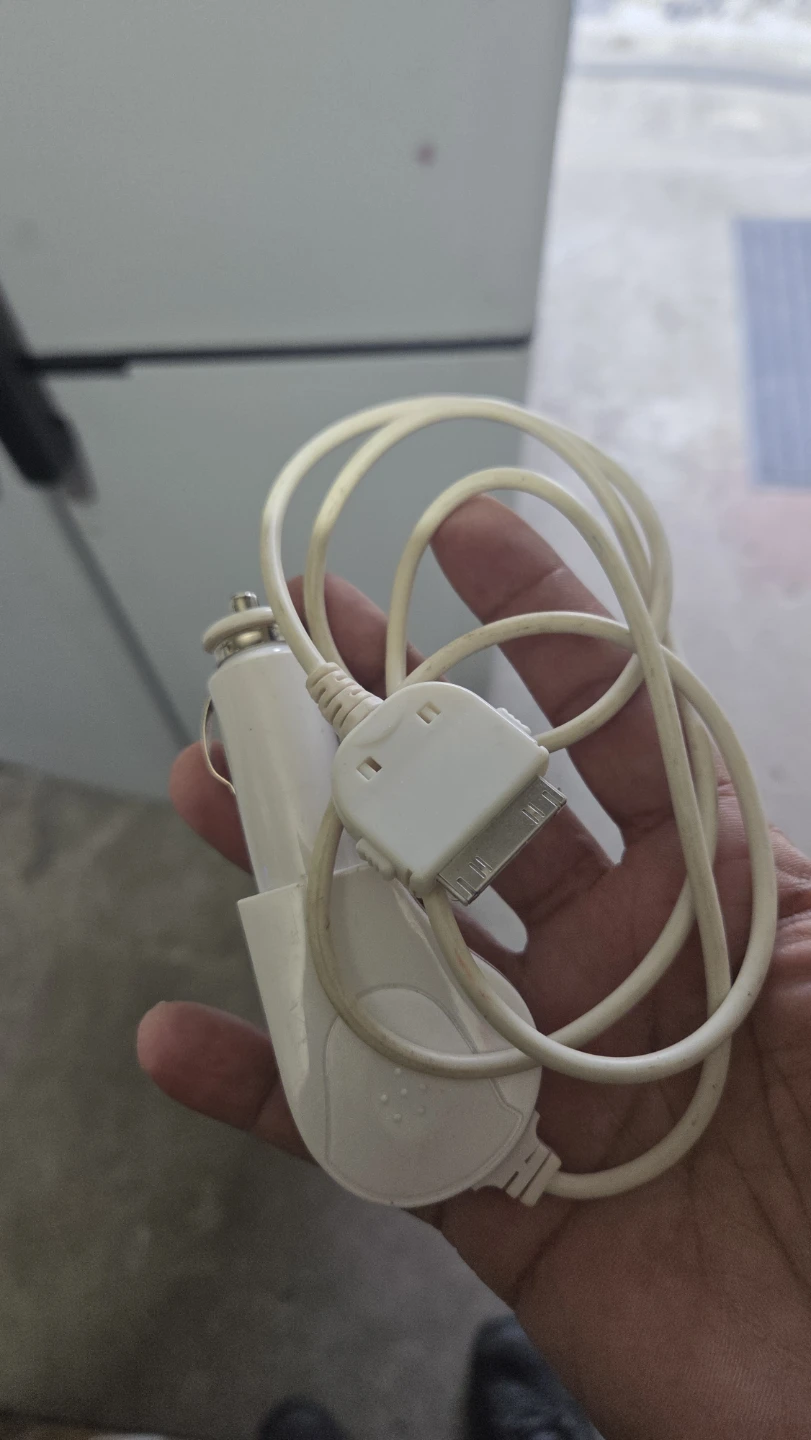 White Car Charger for Apple Devices