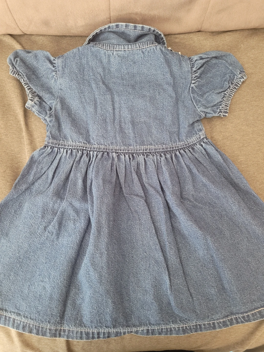 Kids Denim Dress with Embroidery - photo 3