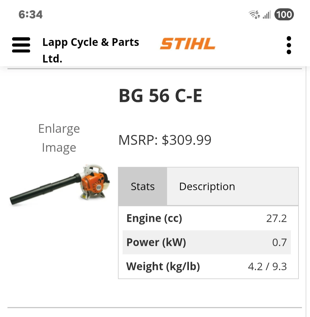 Stihl BG 56 Leaf Blower - photo 3