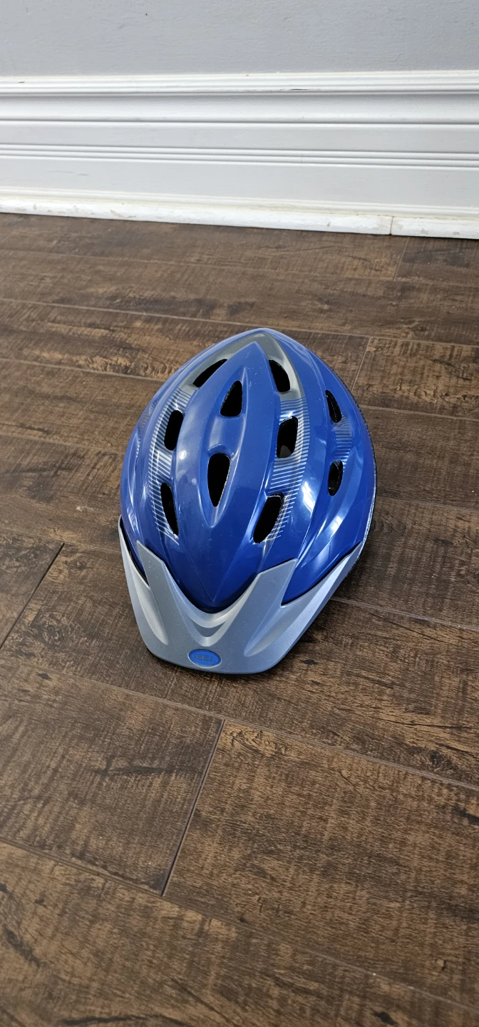 Blue and Grey Cycling Helmet