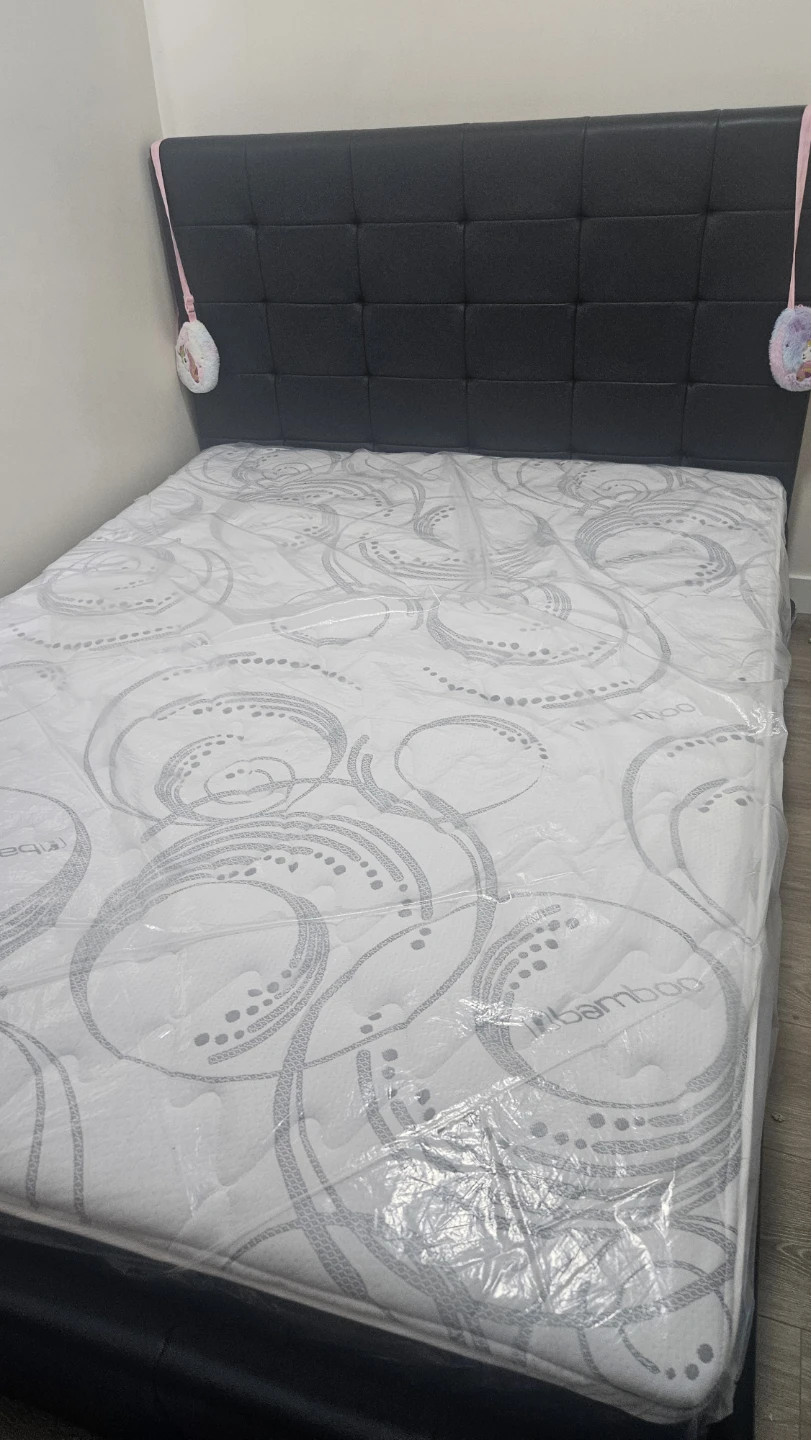 Queen Size Bed Frame with Mattress - photo 2