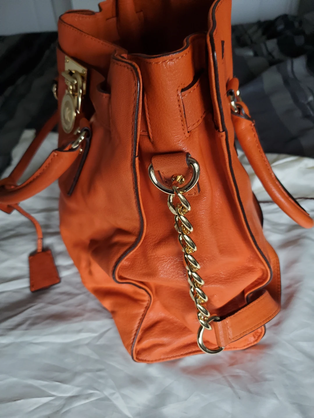 Michael Kors Orange Leather Satchel Handbag - photo 5