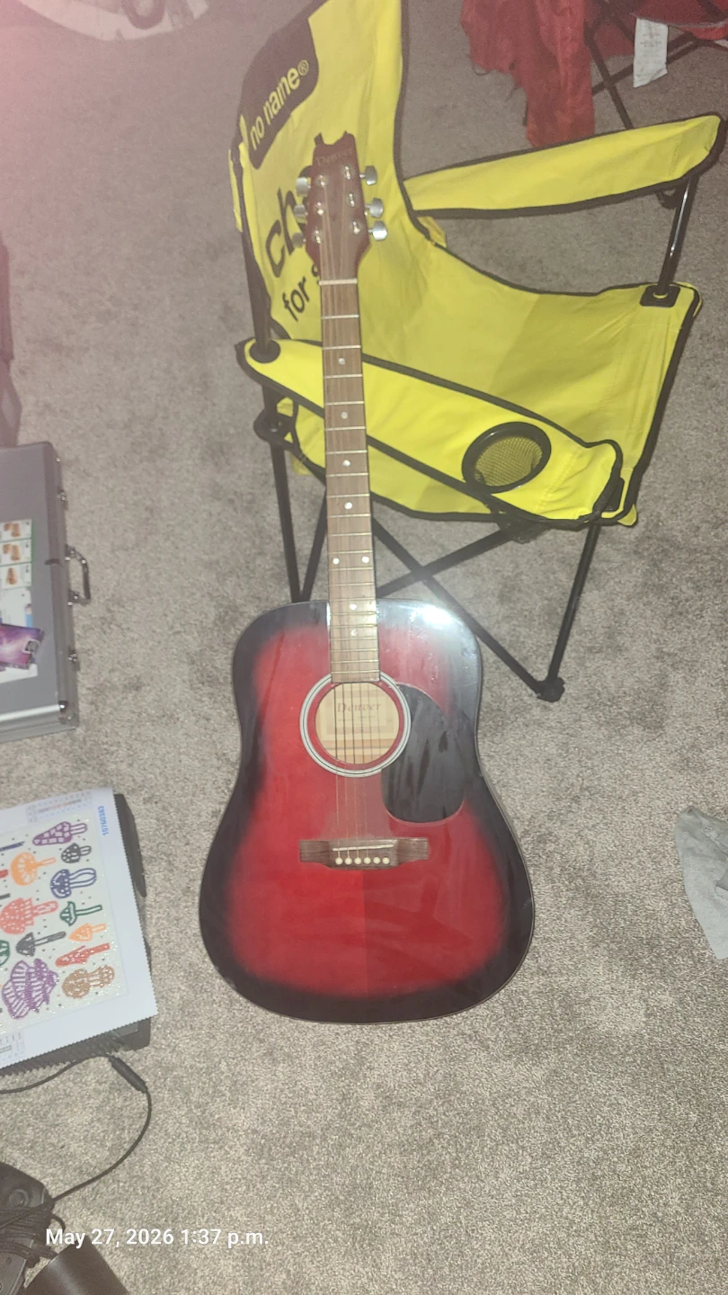 Denver Acoustic Guitar - Red/Black - photo 2
