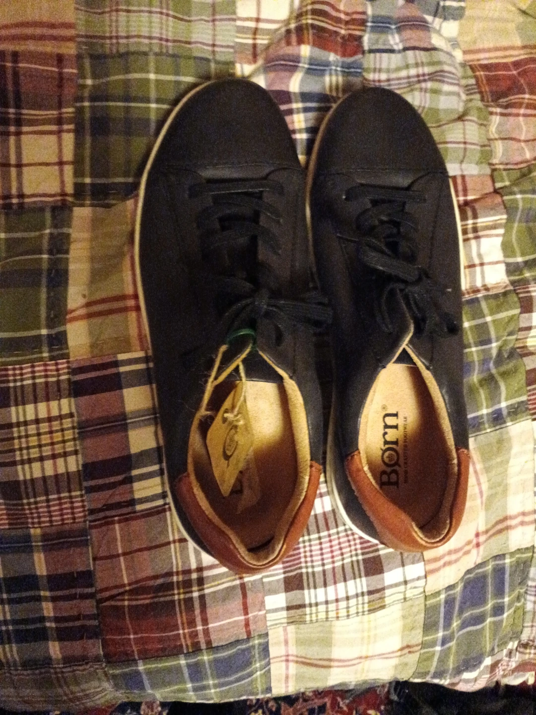 Born ,Black Leather Sneakers size 10 - photo 5