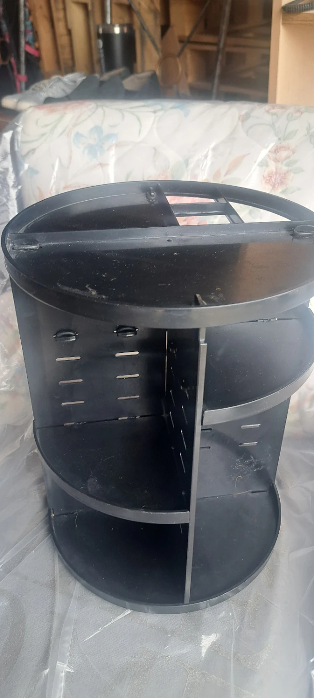 Black Rotating Makeup Organizer