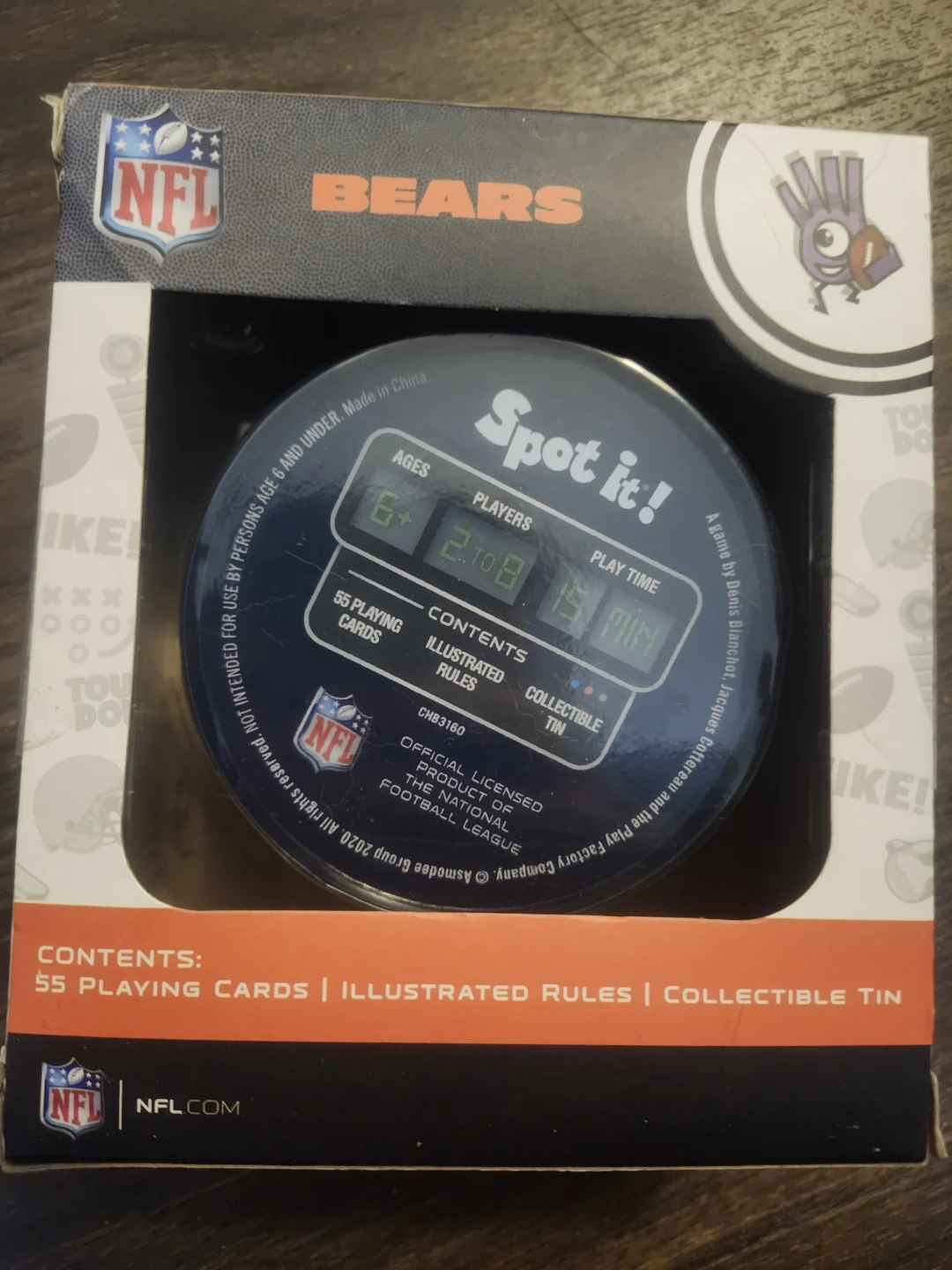 Spot It! NFL Bears Edition Card Game - photo 2
