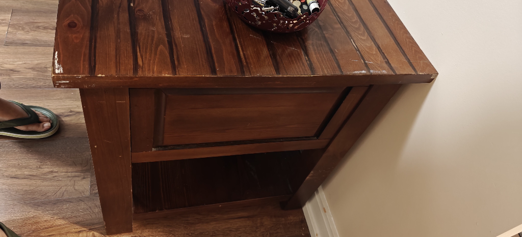 Wooden Side Table with Drawer - photo 3
