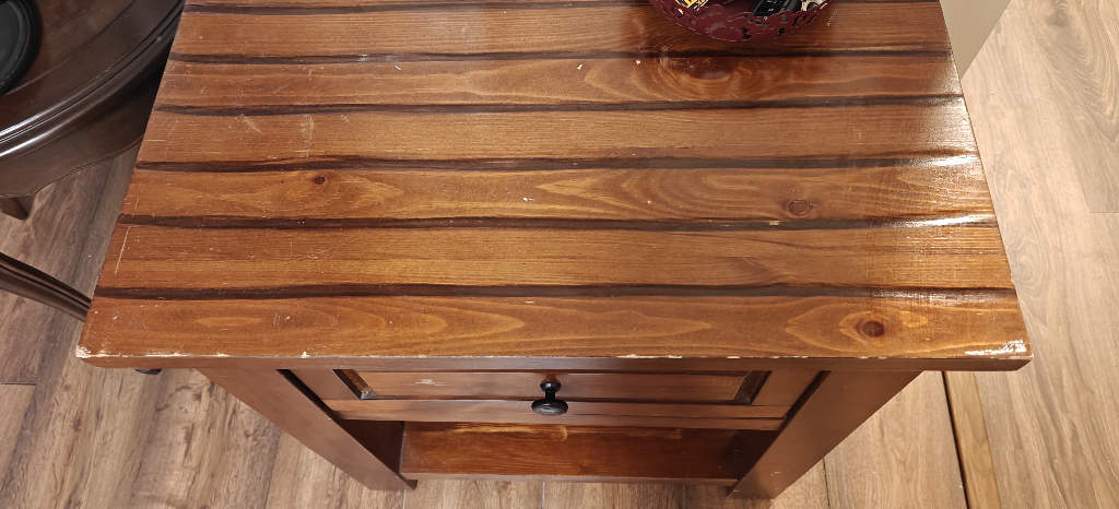 Wooden Side Table with Drawer - photo 4