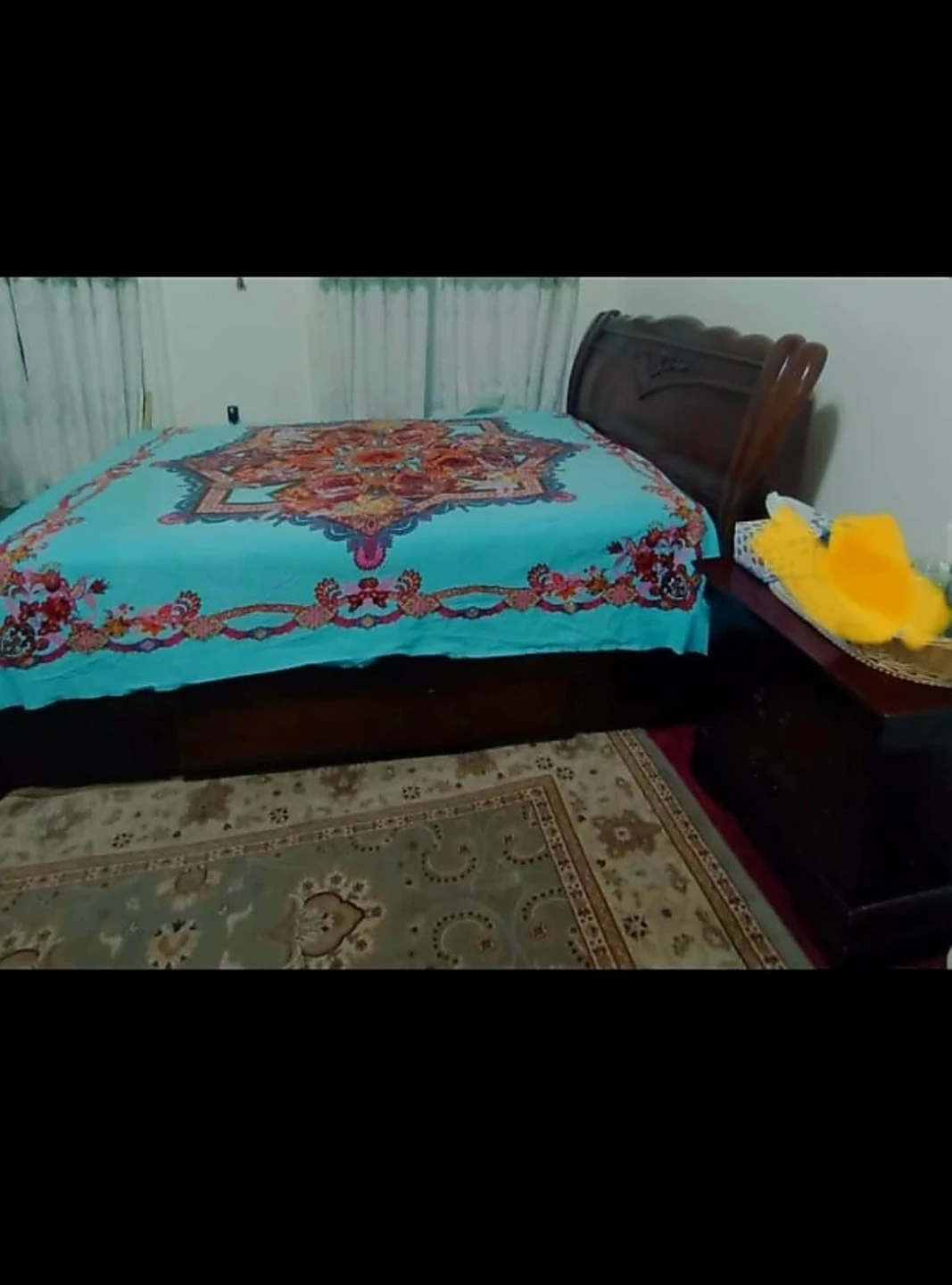 Wooden Bed Frame with Headboard full size bed - photo 3
