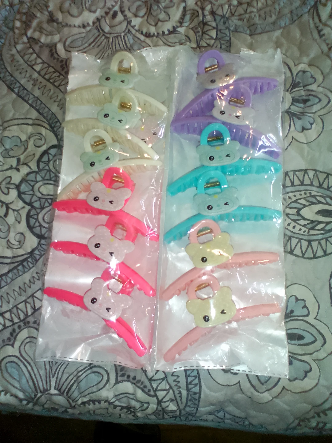 Cute Bear Claw Clips Hair Accessories (Set of 12)