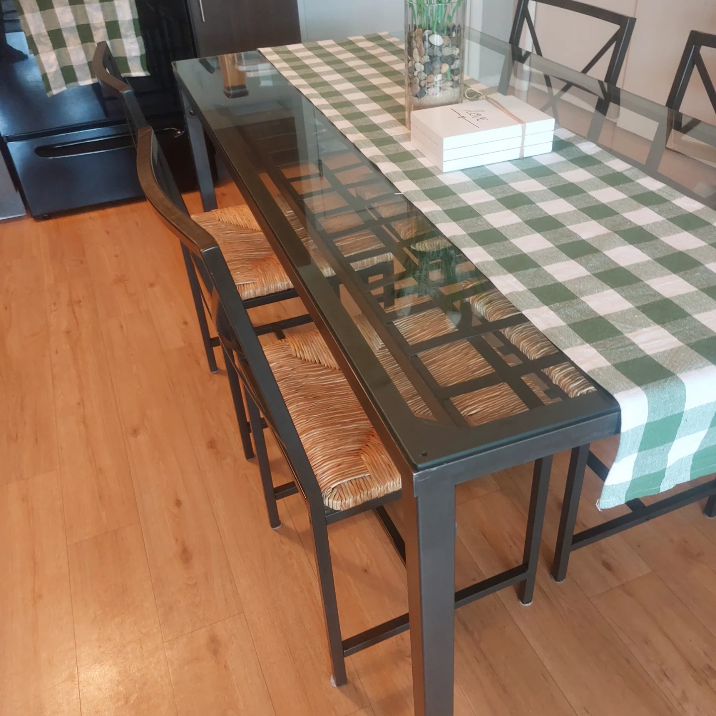 Glass Top Dining Table with 4 Chairs - photo 2