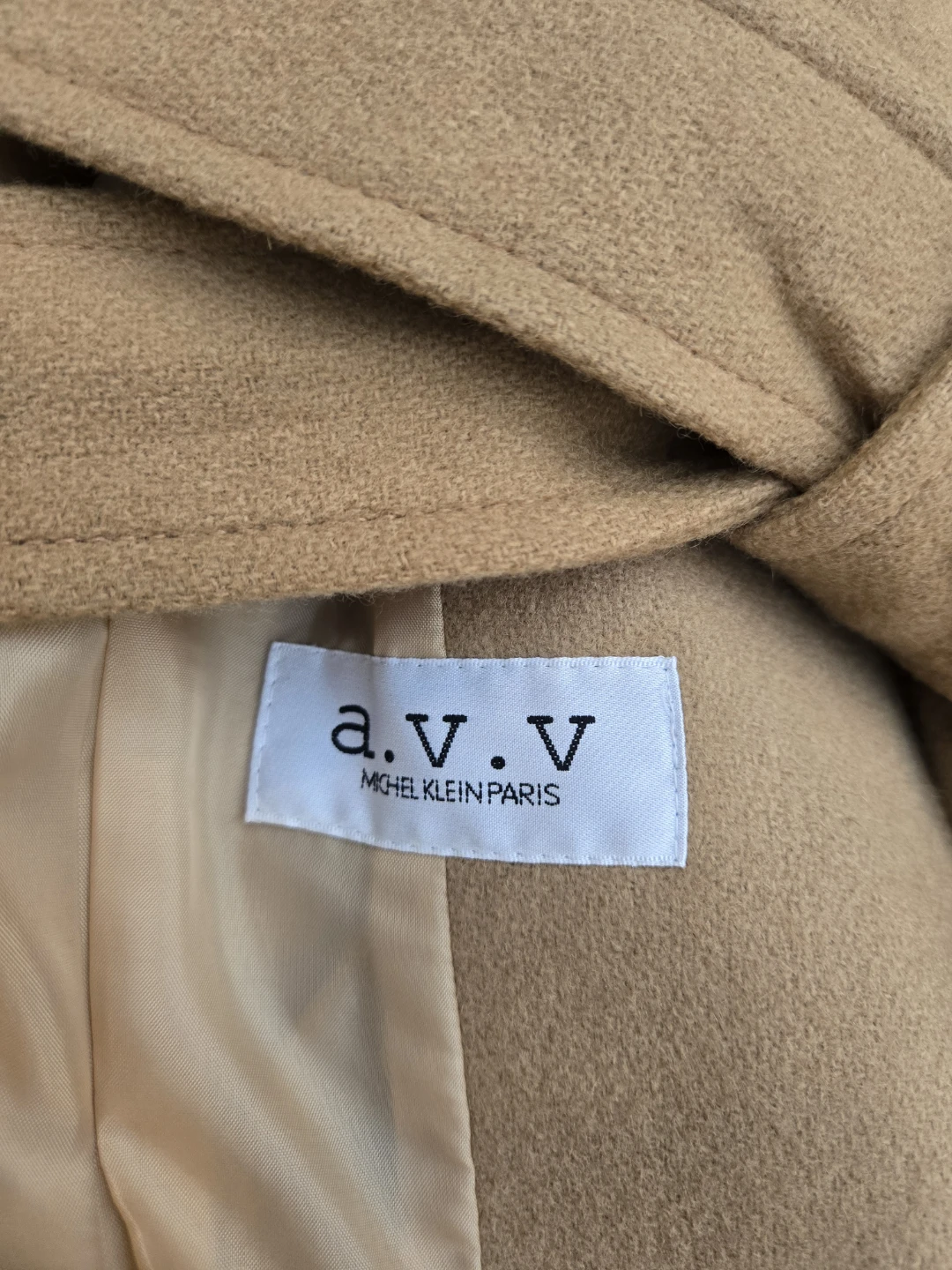Women's Camel Wool Blend Belted Coat - photo 2