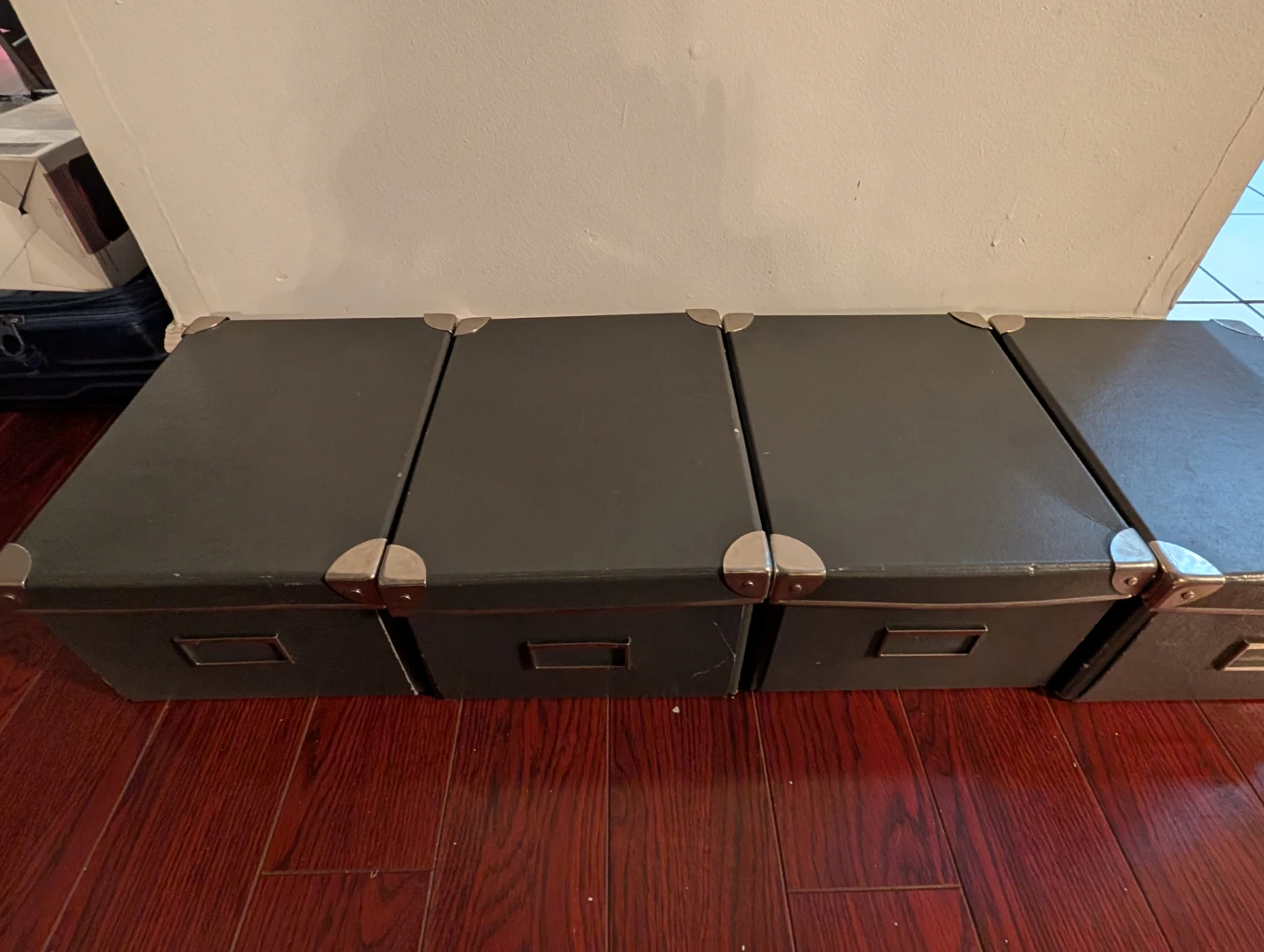 Set of 4 Dark Grey Storage Boxes - photo 2