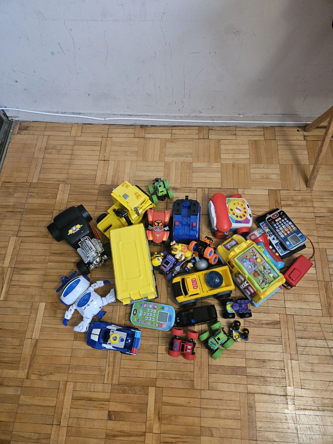 Assorted Toy Cars, Phones, and Robot - photo 3