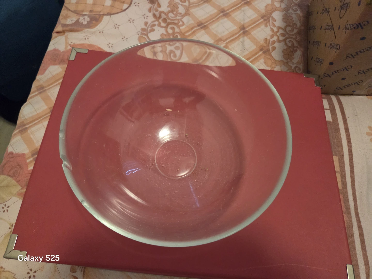 Large Clear Glass Serving Bowl