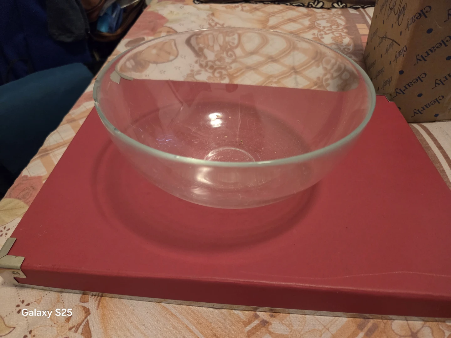 Large Clear Glass Serving Bowl - photo 2