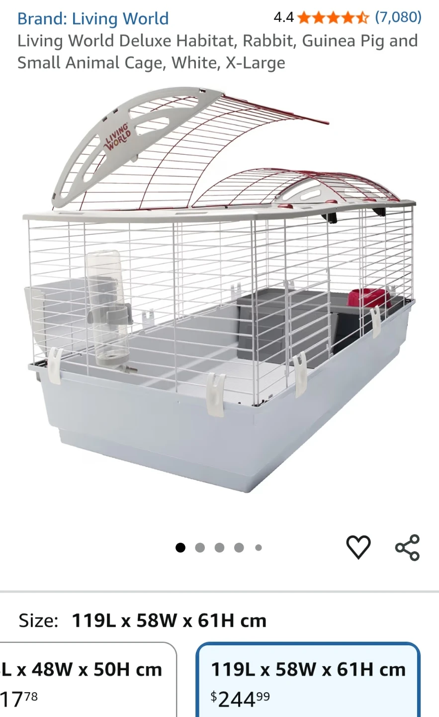 Living World Deluxe Habitat X-Large Small Animal Cage White