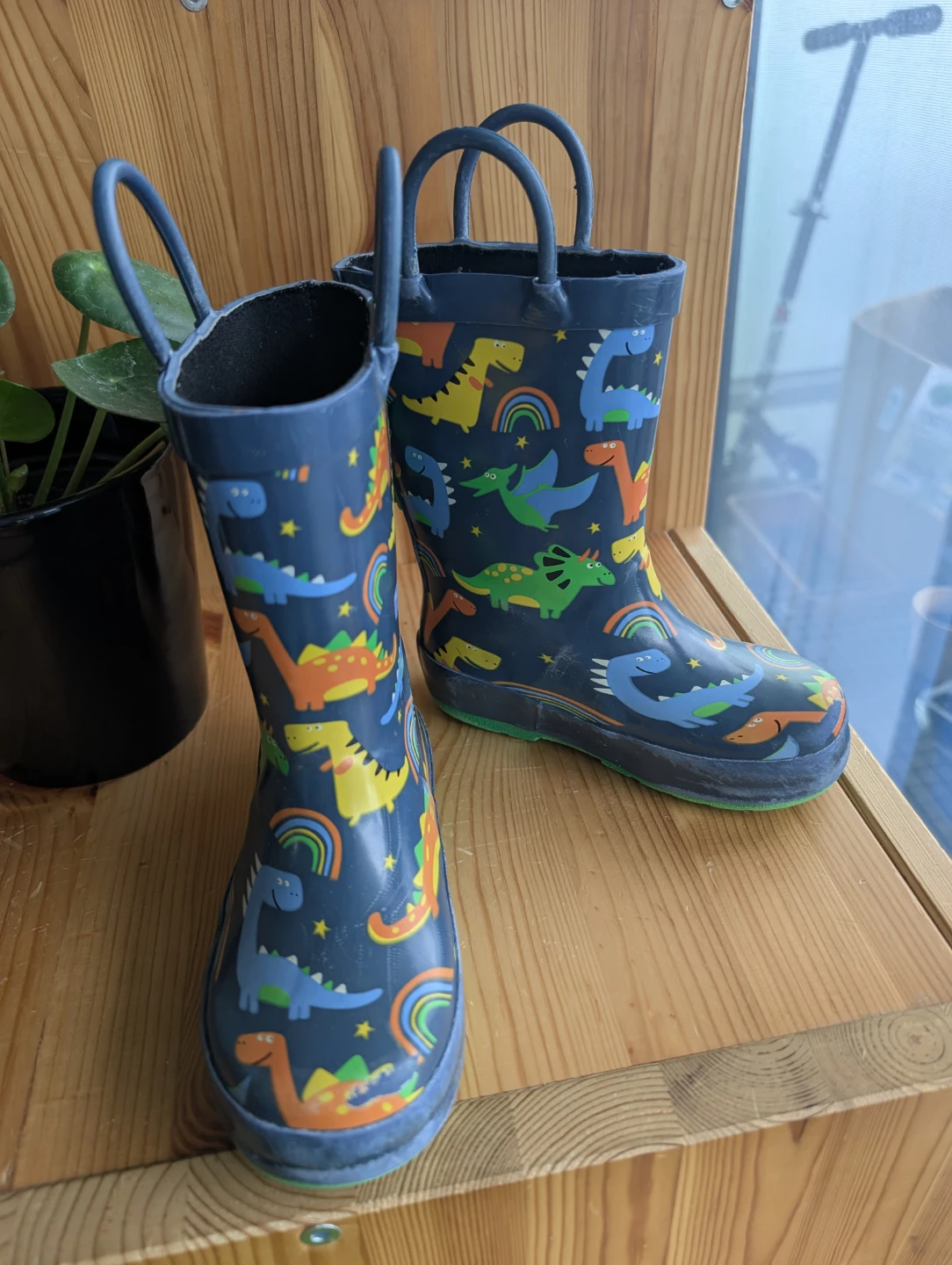 George Kids Dinosaur Rain Boots Size 7 - photo 2