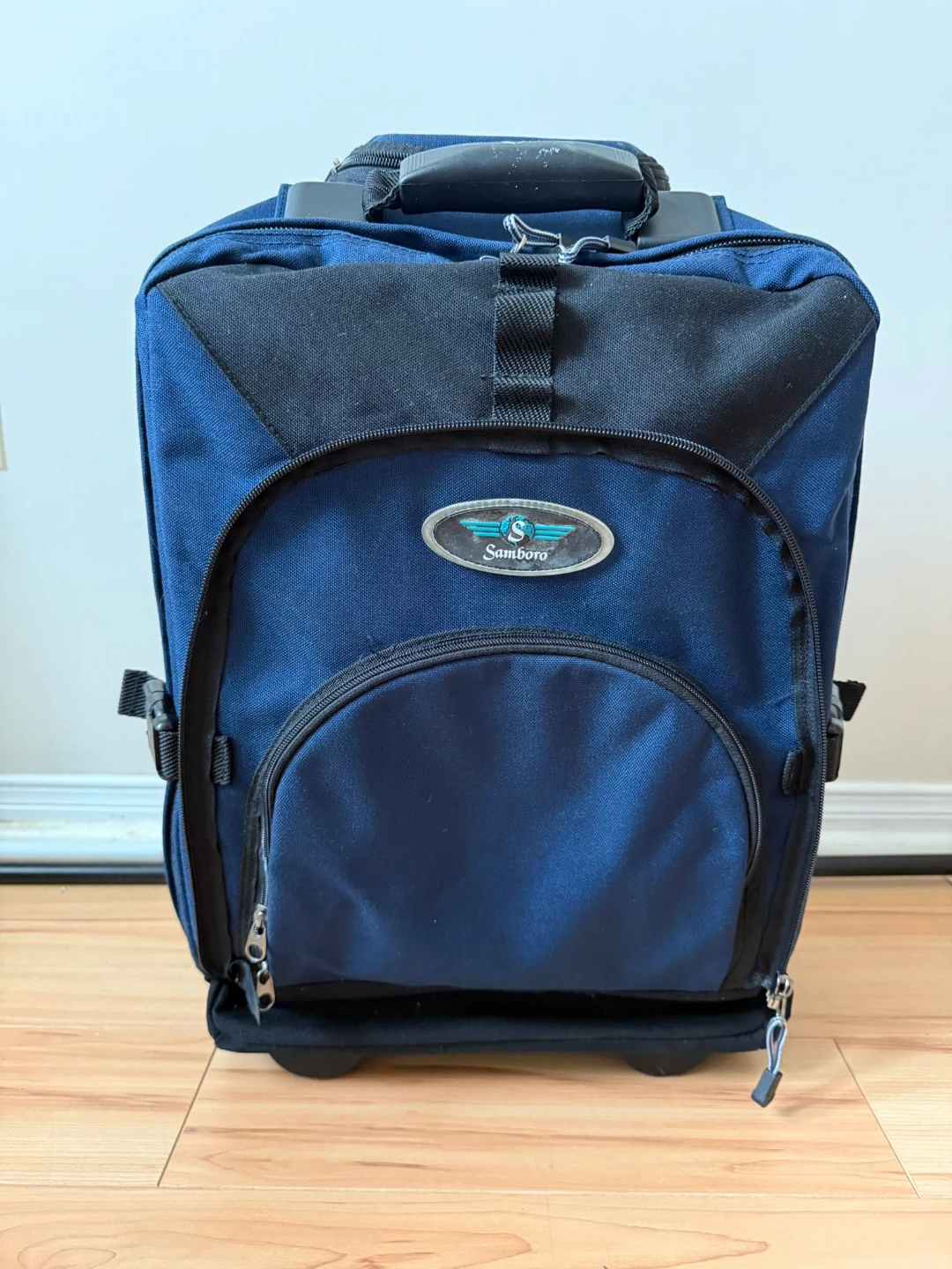 Samboro Blue Rolling Suitcase with Detachable Backpack - photo 4