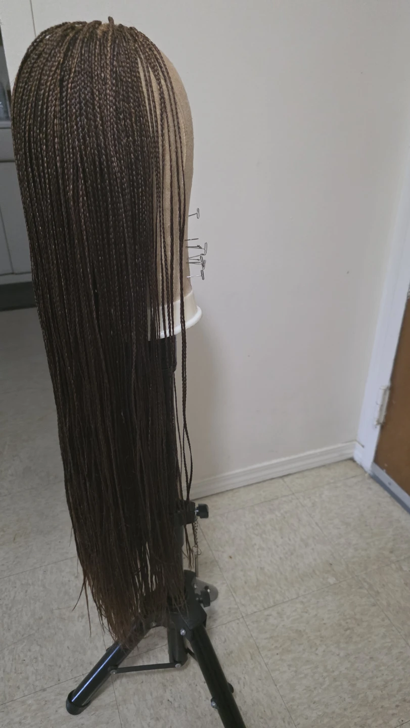 Braided Wig - Long Brown Micro Braids - photo 2