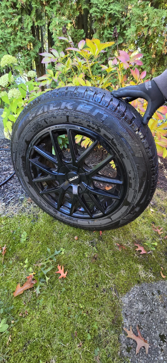 Set of 4 Black 235/60R18 Tires with Rims - photo 2