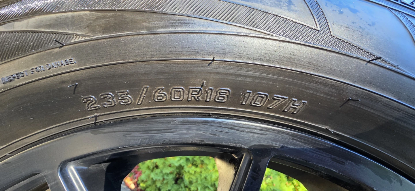 Set of 4 Black 235/60R18 Tires with Rims - photo 4